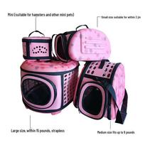 EVA Gyvūnų nešyklė: Nešiojama, kvėpuojanti rankinė/kuprinė šunims ir katėms Mini Plain (No Black Available) rožinė