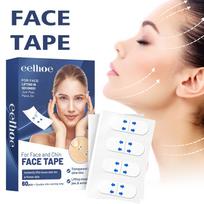 Lifting Up Face Stickers Invisible Transparent Thin Face Contours Patche Chin Lift Tools V-Shape Face Skin Adhesive Tape 60pcs beige