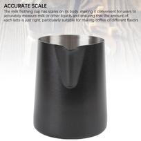 304 Stainless Steel Milk Frothing Pitcher With Scale Latte Art Frothing Cup  Coffee Preparation 350ml Black white