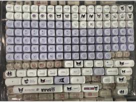 Autumn Puppy MOA Profile PBT Keycaps: Five-Side Dye-Sublimation, Cute Custom Full Set gray