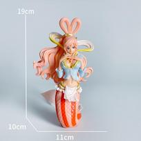 Hot Anime ONE PIECE Kawaii Model Shirahoshi Monkey D. Luffy One Piece Action Model Pvc Model Ornament Kids Toy Gifts beige