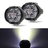 1 vnt. Darbiniai žibintai 6 LED Motociklo priekinis žibintas Prožektorius Vandeniui atsparus Itin ryškus Pagalbinis Motoroleriai Universalus 12v LED juosta gray