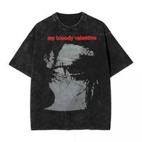 My Bloody Valentine Feed Me Wih Your Kiss Washed T Shirts Streetwear Hip Hop T-Shirt Tees Tops Men Women Oversize Graphic S įvairiaspalvis