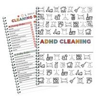 Cleaning Plan Schedule ADHD Cleaning Planner Daily Weekly Monthly Household Cleaning Planner for Home DIY Schedule & Organizer gray
