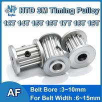 HTD 3M Pulley 12T 14T 15T 16T 17T 18T 19T Timing Pulley  Belt Width 6mm 10mm 15mm Bore 4 ~ 8mm 3M AF Pulley Synchronous Wheel 6mm