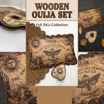 Wooden Laser Engraved Spirit Board Set with Planchette for Divination and Energy Work Spiritual Decorative Board for Home or Altar Use one size