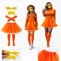 Helovino kostiumų rinkinys Oranžinis megztas juokingas Cosplay apranga suaugusiems one size oranžinė