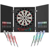 Electronic Dartboard Closable Dart Game 27 Games 202 Variations Up to 8 Players LED Display 51 x 6 x 57 cm