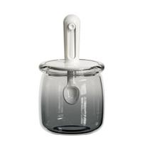 Leak Proof Glass Seasoning Bottle Retractable Spoon Spice Container Salt Storage Box  Home Use balta