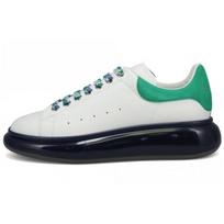 Alexander McQueen Oversized Sneaker Leather Stylish Skateboarding Shoes Men's White Green 604232WHXMA9435 45 white