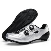 Mens Cycling Shoes Low-Cut Leather Upper Dual Boa Dial Rubber Sole Road MTB Clip-In Compatible Large Sizes 36 black