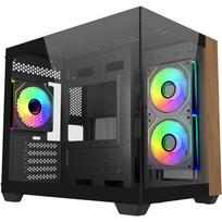 Kompiuterio korpusas Cooler Master Elite 481 Wood, juoda sp.
