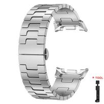 Titanium Watchband for Samsung Galaxy Watch 8 Classic 46mm 8 40mm 44mm Luxury Metal Strap for Galaxy Watch Ultra 2025 2024 47mm Galaxy 8Classic 46mm sidabras