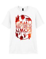 Welcome To The Upside Down 100% Cotton T-shirt Mens Tees Top Stranger Things Vibrant Graphic Print S-2XL M red