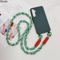 Lanyard Case For Samsung Galaxy A17 A07 A16 A56 A36 A26 A55 A35 S25 Ultra Shockproof Crossbody Neck Cord Strap Candy Soft Cover S25