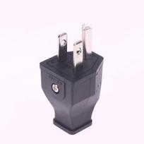 1/2 vnt. JAV trišakio maitinimo lizdo laidų elektrinis lizdas kintamosios srovės lizdas kištukas juodas 125V 15A JAV moteriškas vyriškas jungtis as the picture gray