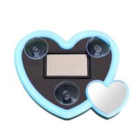 Solar Powered Car Neon Light Wireless Cute Heart Shaped Led Ambient Light Suction Cup USB Rechargeable Atmosphere Breathing Lamp mėlyna