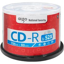 Aigo CD Recordable Discs 700MB 50-Pack white