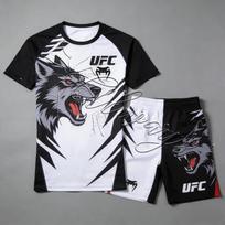 Vasarinis Naujas UFC MMA Sportinis Fitneso Kostiumas Vyrams ir Moterims Kovos Sanda Bokso Entuziastams Greitai Džiūstanti Kvėpuojanti Komplektacija S white