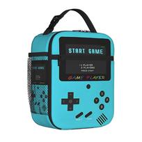 Insulated Lunch Tote Bag Games Console Handheld Gamer Harajuku Controller Thermal Cooler Lunch Boxes Multifunction For Office One Size black