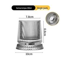 UOSO Rotating Crystal Whiskey Tumbler Glass brown