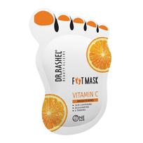 DR.RASHEL Vitamin C Peeling Mask for Cracked Feet | Dead Skin Remover | Heel Peel Pedicure | At Home Foot Care | Lavender | Exfoliant Foot Crack Ma white