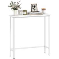 Konsolės stalas prieškambario stalas su reguliuojamomis kojelėmis, apsauga nuo apvirtimo 75 x 24 x 76 cm mažoms erdvėms Baltas 75 x 24 x 76 cm balta
