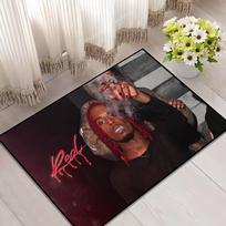 Door Rapper Mat For Playboi Living Lotta Room Red Bedside Decoration Bed Floor Carti Bath Whole Entrance Carpet Large Rug 60x90cm gray