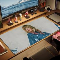 Taylor Swift Lace Solid Color Mouse Pad Large Gaming Table Cushion Non-slip Laptop Tablet Big Mousepad XXL Mat Mini PC Playmat With Lock edge 30cmx60cm(11.8x23.6inch) brown