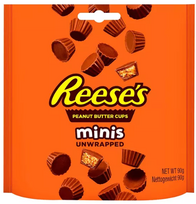 REESE'S šokoladiniai krepšeliai su riešutų sviestu MINIS, GMO FREE, 90 g, AMER1550