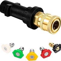 Aukšto slėgio plovimo pistoleto adapteris 1/4  purškimo antgalių rinkiniai žalvarinis vidinis greitasis jungiklis Karcher k2 k3 k4 k5 k6 K7 black