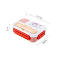 1300 ml Bento pietų dėžutė vaikams, mergaitėms, miela dinozauro bento dėžutė sumuštiniams, užkandžiams, vaisiams, maisto laikymo konteineris, mikrobangų krosnelė raudona