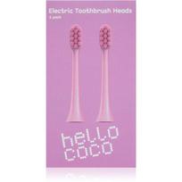 hello coco Electric Toothbrush Heads Pink dantų šepetėlio pakaitinės galvutės 2 vnt.
