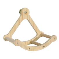Papūgos Būgnelis Bėgimo Takelis Žaislas: Besisukantis piratų laivas su sūpynių kopėčiomis nuoboduliui malšinti ir nagams galąsti. Parrot Solid Wood Toy beige