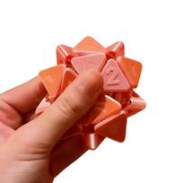 3D Spausdinti D20 Kauliukai Žaislas Streso Nerimo Malšinimo Kauliukai Fidget Žaislas Nešiojamas Kelioninis Daugiakampis Žaidimų Kauliukas Suspaudžiamas Stalo Žaislas rožinio aukso spalvos