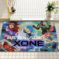 B-Beyblade X Classic Vintage Kitchen Mat Kids Room Bedroom Decoration Balcony Anti-Slip Doormat Living Room Alfombra 40x60 cm gray