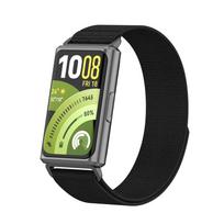 Nailono kilpinis dirželis Huawei Band 11 / 11 Pro, kvėpuojantis sportinis apyrankės dirželis, reguliuojamas pakeitimo dirželis juoda