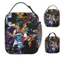 Daft Punk Lunch Bag For Unisex Lunch Box Kawaii Outdoor Picnic Cooler Bag Portable Zipper Waterproof Tote Food Bags One Size gray