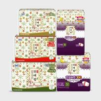Sofy_Gwi-Aerang Sanitary Pads (Small/Medium/Large/Overnight/Super Long) Select 1 Small 18P X 4 pcs blue
