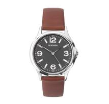 Sekonda, Sekonda, Quartz Leather Strap Watch, 1682.82, For Men gray