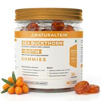 Naturaltein Šaltalankių gumyės su biotinu | 30 gumyčių | Turtingos vitaminų C, A, E ir B grupės vitaminų | Natūraliai randami antioksidantai, mineralai ir