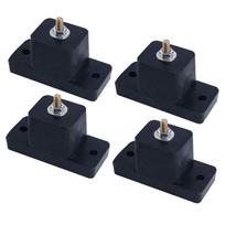 4Pcs Absorbing Anti-Vibration Isolator Pads Foot Pad Rubber Mount Shock Vibration Damping Pad  Roofs juoda