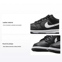 Nike Dunk Low GS Black Panda 2.0 Kids Sneakers White FD1232-001 36.5 black