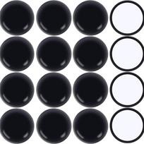 Neslystančios, atsparios dilimui kėdžių ir stalų kojų pagalvėlės - Tylūs, nematomi slankikliai Diameter 19mm juoda