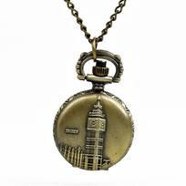 Small Antique Bronze Pocket Watch Pendant 6043 antikvarinės bronzos spalvos