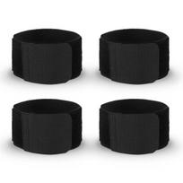 4Pcs Soccer Shin Guard Strap Anti Slip Football Sports Protective Gear Legging Shin black
