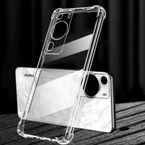 Telefono dėklas Huawei P60 Pro dėklui Skaidrus TPU minkštas silikonas Atsparus smūgiams buferis Huawei P60 P60 Pro galiniam dangteliui Fundas Coque Huawei P60 gray