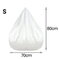 Lazy Sofas Cover Large Bean Bag Cover Without Filler And Sofa Inner Liner Living Room Home Tatami Lounger Comfortable Seat Cover 1Pcs white
