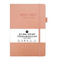 26-27 Yr Bilingual Weekly Monthly A5 Planner: Hardcover Self-Discipline & Efficiency Handbook A5: July 2026 - June 2027 gray