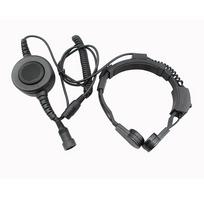 Meiteke Tactical Noise-Cancelling Walkie-Talkie Earpiece with Throat Vibration, Retractable Mic, and Large PTT Button. 0